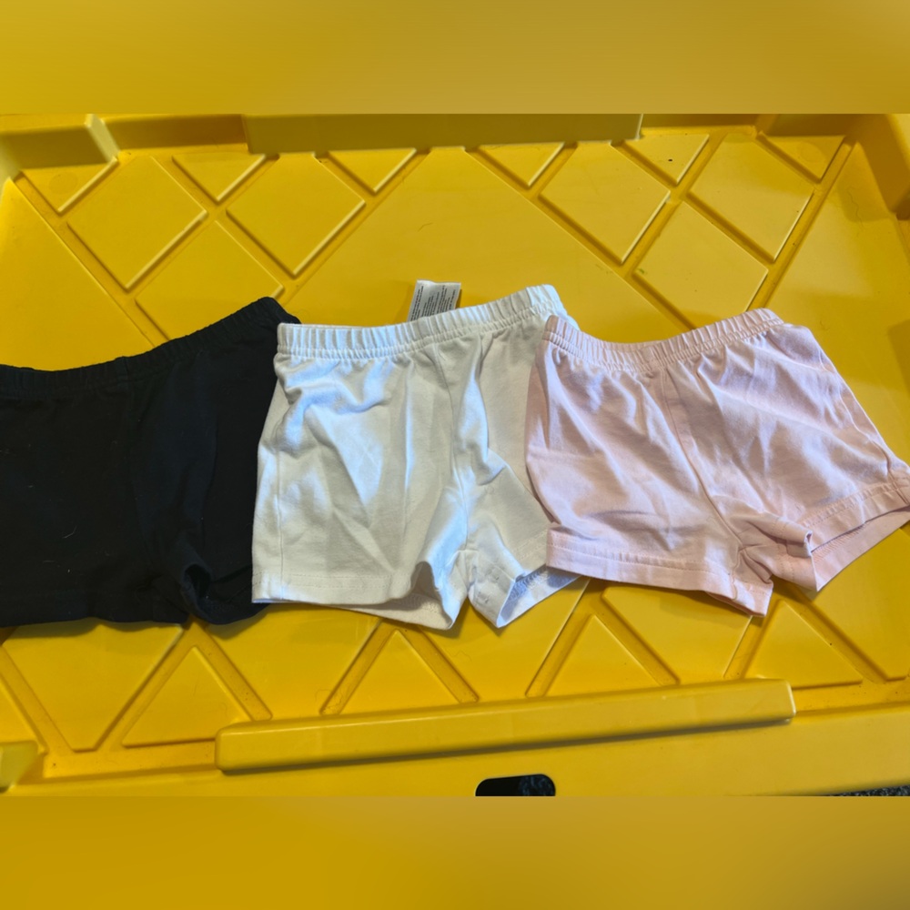 Set of Black, White, and Pink Shorts